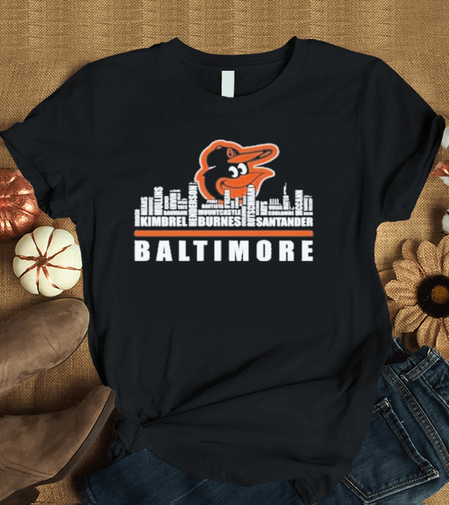 Baltimore Orioles Player Names Kimbrel Henderson Burnes Mountcastle Santander T-Shirt