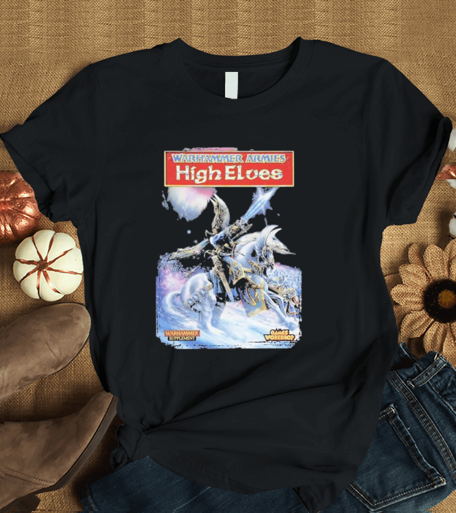 Warhammer Armies High Elves Games Workshop Supplement Cover T-Shirt
