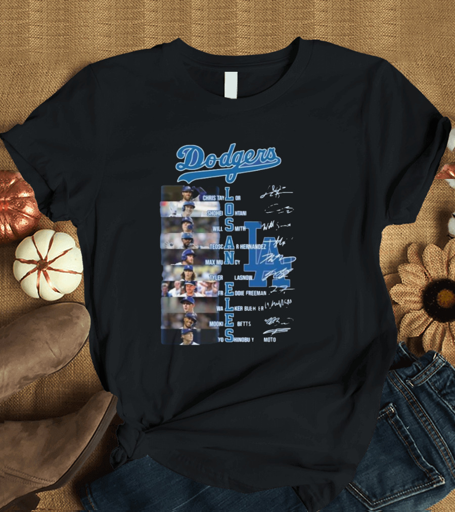 Dodgers Chris Taylor Shohei Ohtani Will Smith Los Angeles Freddie Freeman Mookie Betts Signatures T-Shirt