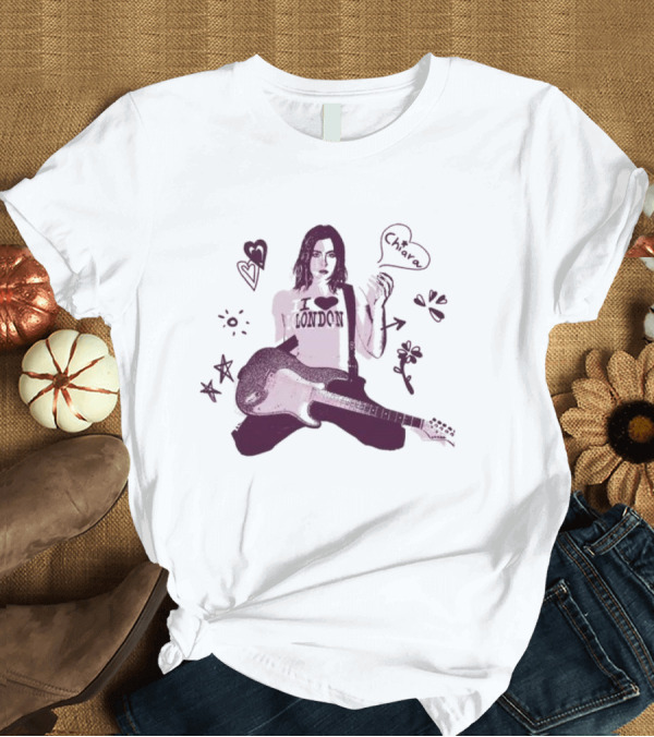 T-Shirt: Chiara London Guitar Heart T-Shirt Chiara London Guitar Heart T-Shirt