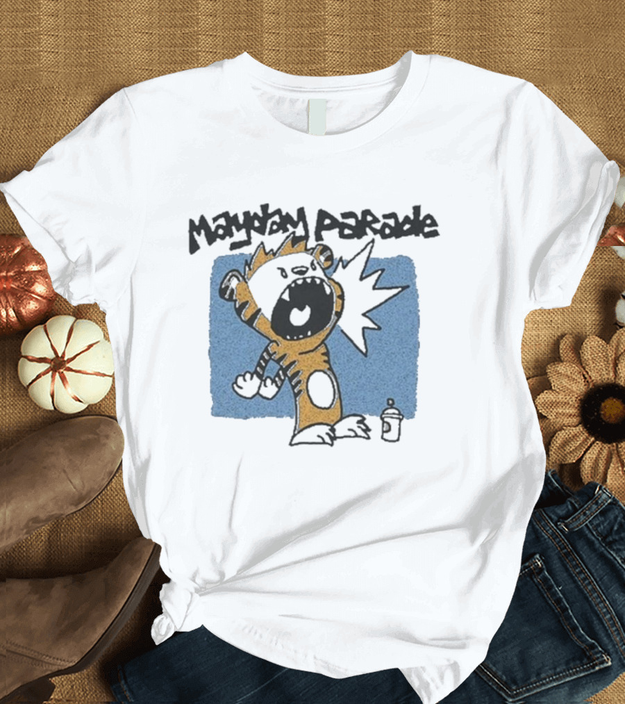 Mayday Parade Cartoon Tiger Shouting T-Shirt