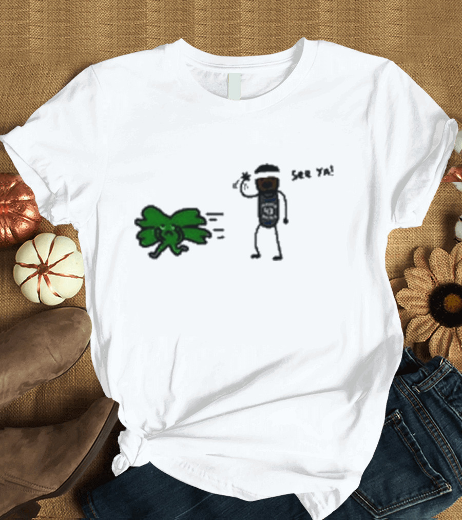 Pascal See-Ya-Kam Celtics See Ya Stick Figure Basketball Player T-Shirt