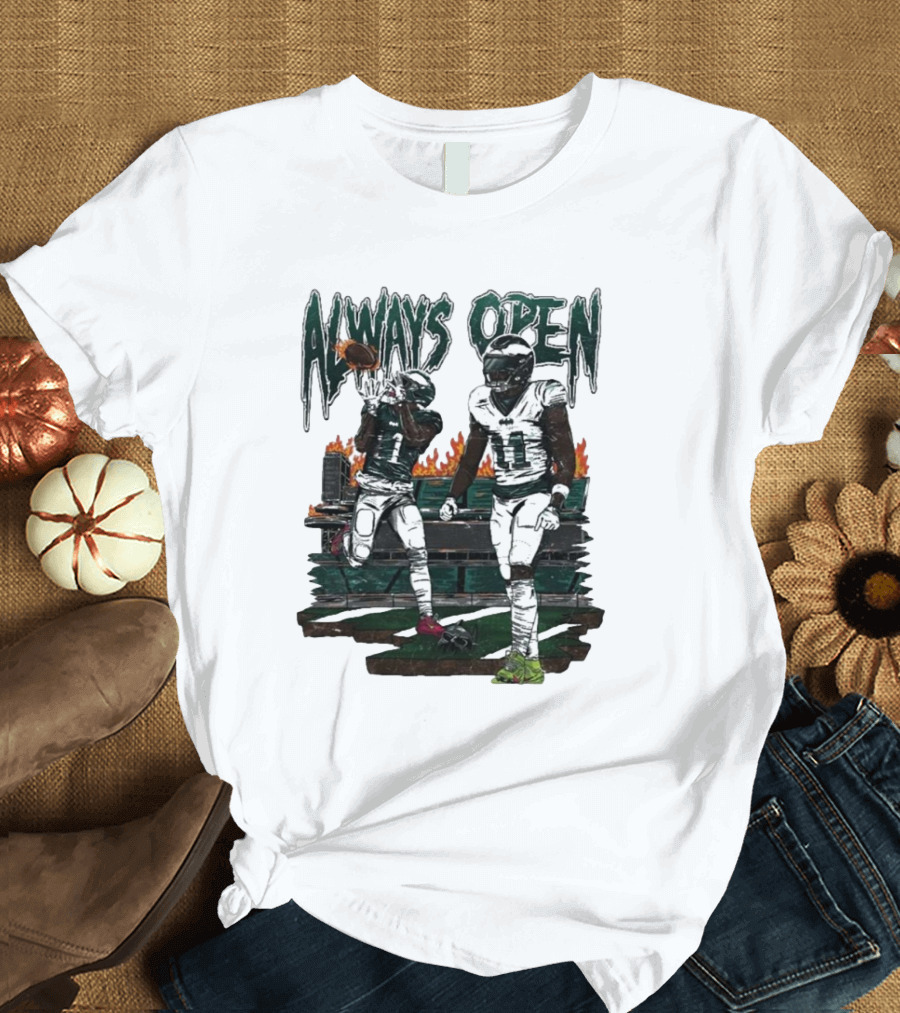 Jalen Hurts AJ Brown Always Open Football Iconic Play T-Shirt