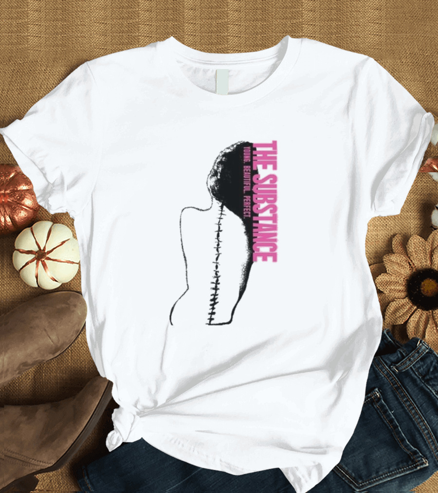 THE SUBSTANCE Young Beautiful Perfect Spine T-Shirt