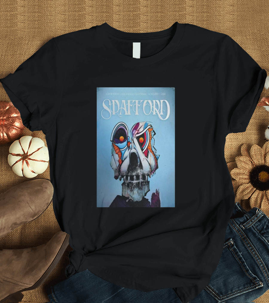 Spafford Lodge Room Los Angeles California November 1 2024 Surreal Skull T-Shirt