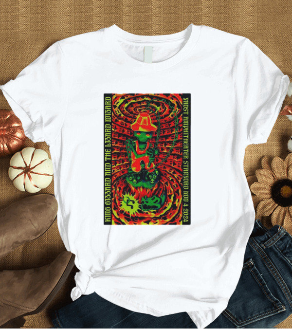 T-Shirt: King Gizzard And The Lizard Wizard Frost Amphitheater Stanford Nov 4 2024 Robot Art Psychedelic T-Shirt King Gizzard And The Lizard Wizard Frost Amphitheater Stanford Nov 4 2024 Robot Art Psychedelic T-Shirt
