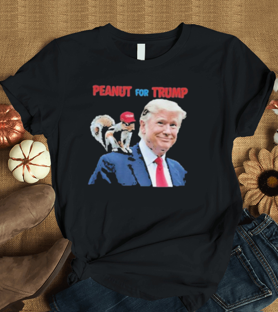 Peanut For Trump Squirrel Wearing Hat T-Shirt