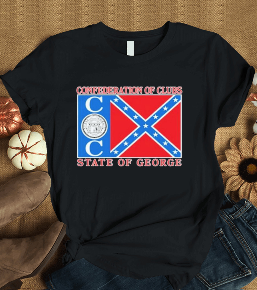 The Good Liars Confederation Of Clubs COC State Of Georgia Flag T-Shirt