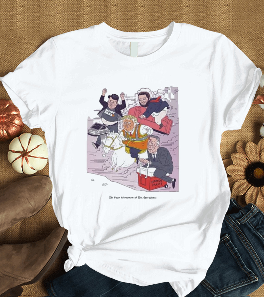 Lukey Mcgarry The Four Horsemen Of The Apocalypse US Election 2024 Trump Putin Musk Bezos T-Shirt