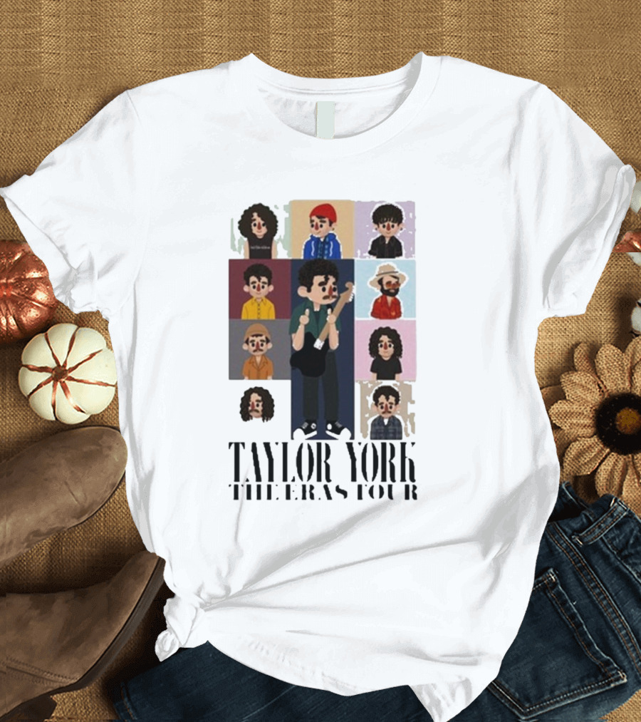 Taylor York The Eras Tour Cartoon Characters Collage T-Shirt