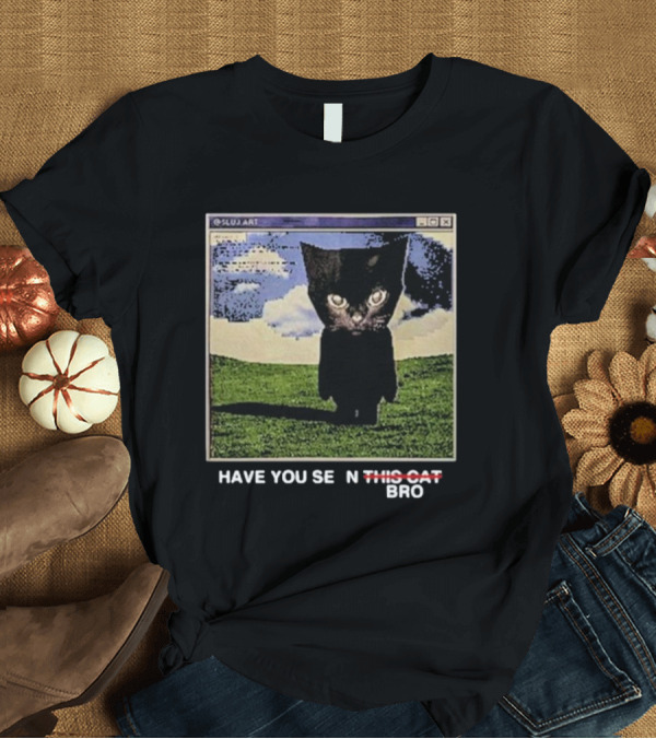 T-Shirt: Have You Seen This Cat Bro SLUJ ART Computer Screen T-Shirt Have You Seen This Cat Bro SLUJ ART Computer Screen T-Shirt