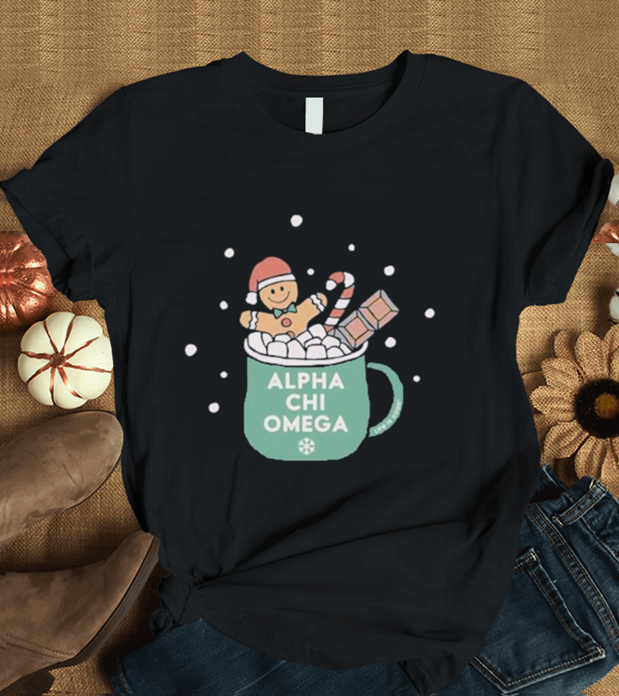 Life Is Good Alpha Chi Omega Holiday T-Shirt