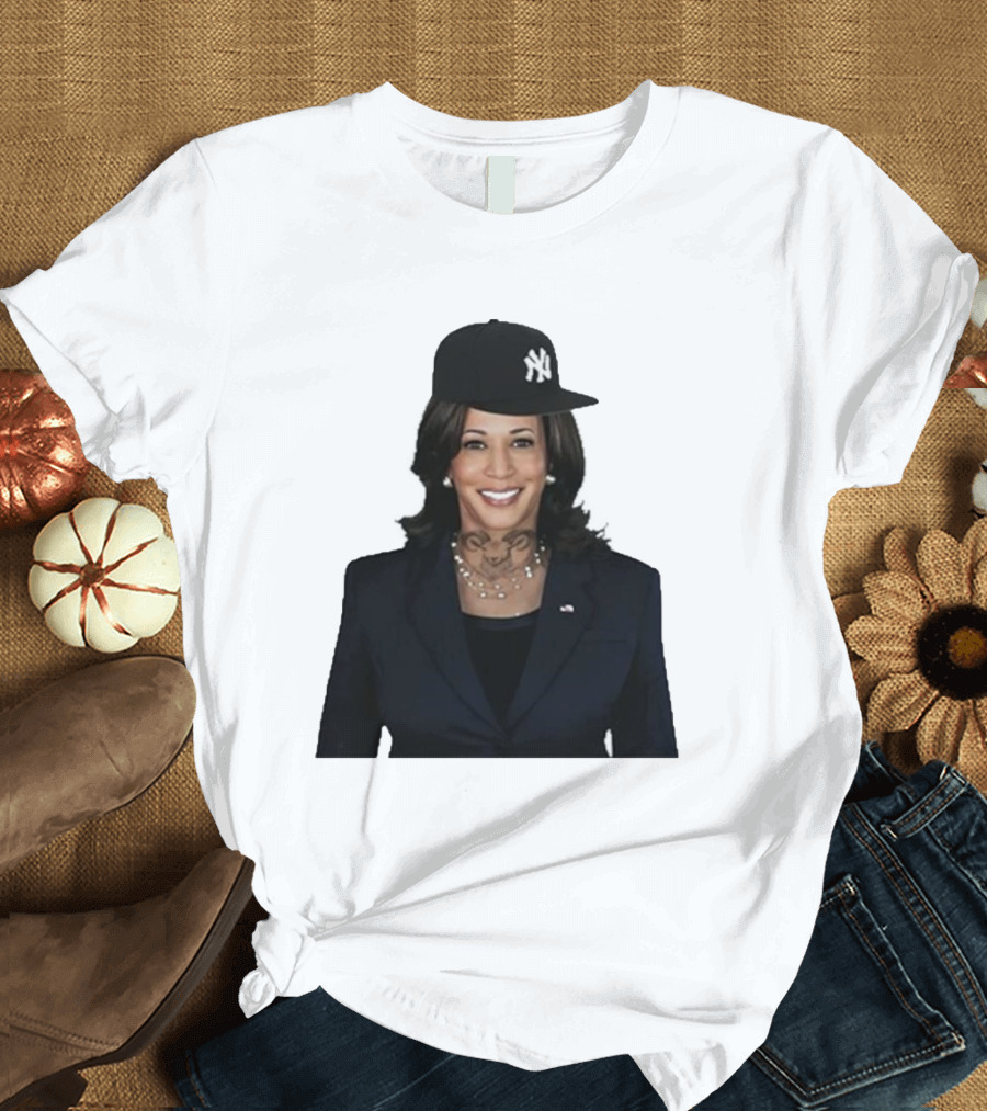 Sheff Kamala Trapper NY Yankees Cap Tattoo T-Shirt