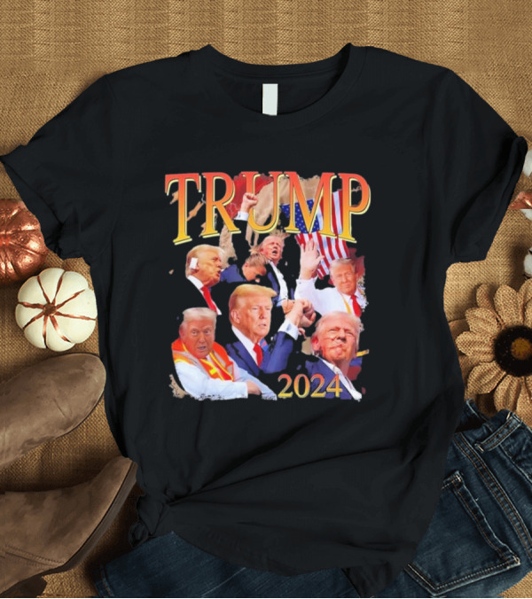T-Shirt: Trump 2024 President 47th of White House Donald Trump Black T-Shirt Trump 2024 President 47th of White House Donald Trump Black T-Shirt