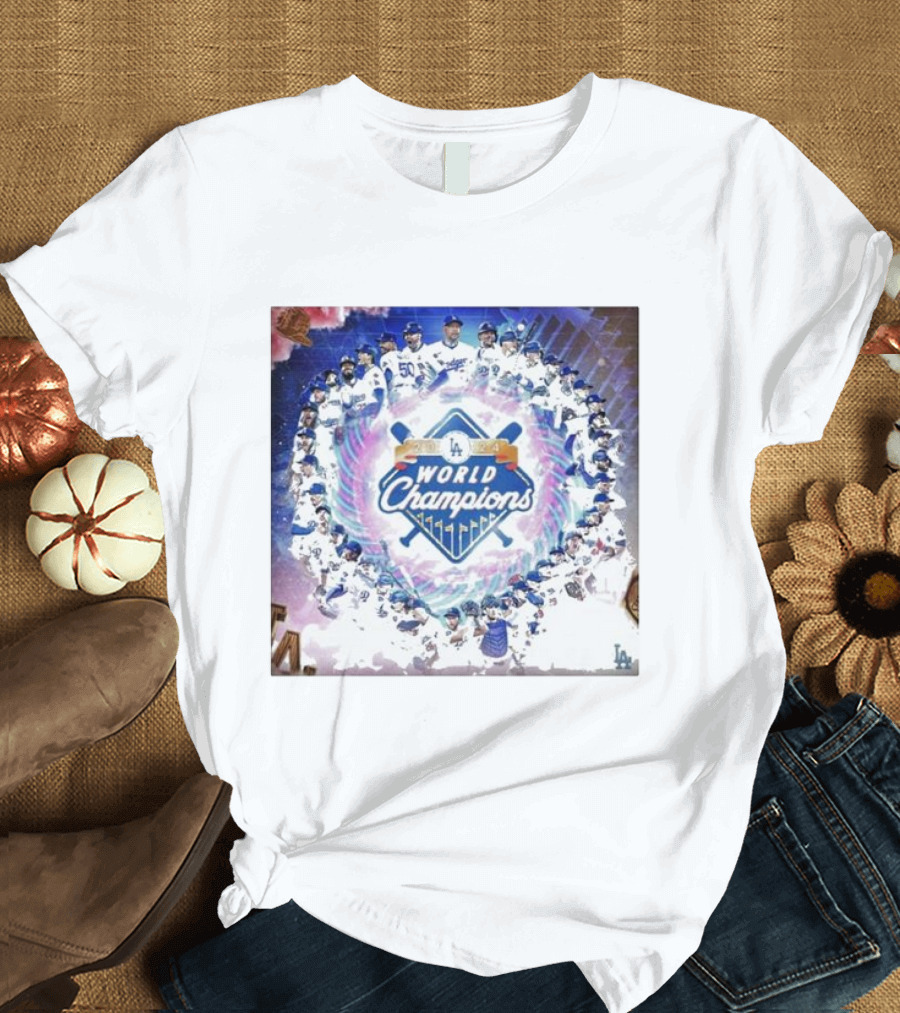 LA Dodgers World Champions 2024 Caricatures T-Shirt