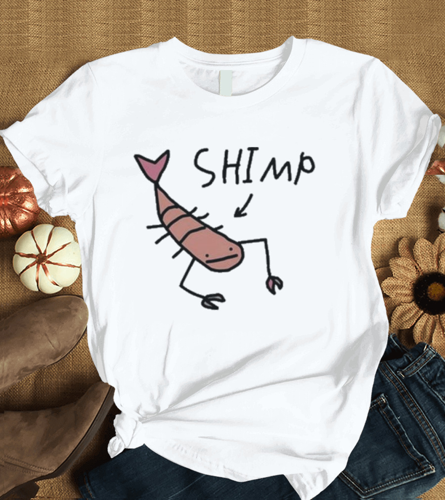 Worst Shimp Shrimp Drawing Humor T-Shirt