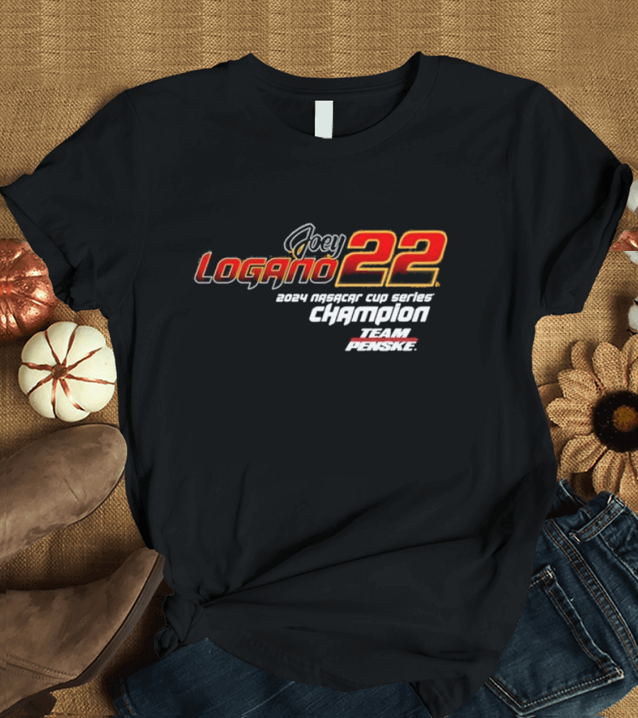 Joey Logano 22 2024 Nascar Cup Series Champion Team Penske T-Shirt