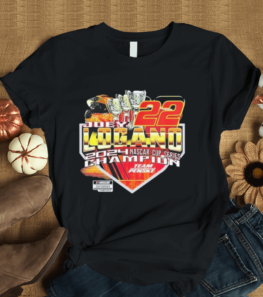 Joey Logano 22 Team Penske 2024 NASCAR Cup Series Champion T-Shirt