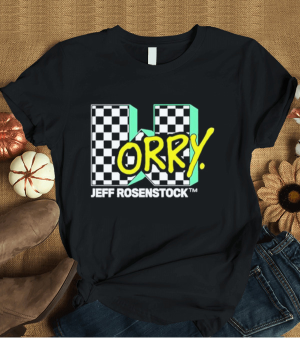 T-Shirt: Poison City Records Worry Jeff Rosenstock Checkerboard T-Shirt Poison City Records Worry Jeff Rosenstock Checkerboard T-Shirt