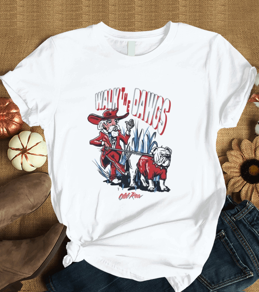 Walk The Dawgs Old Row Bulldog Cowboy T-Shirt