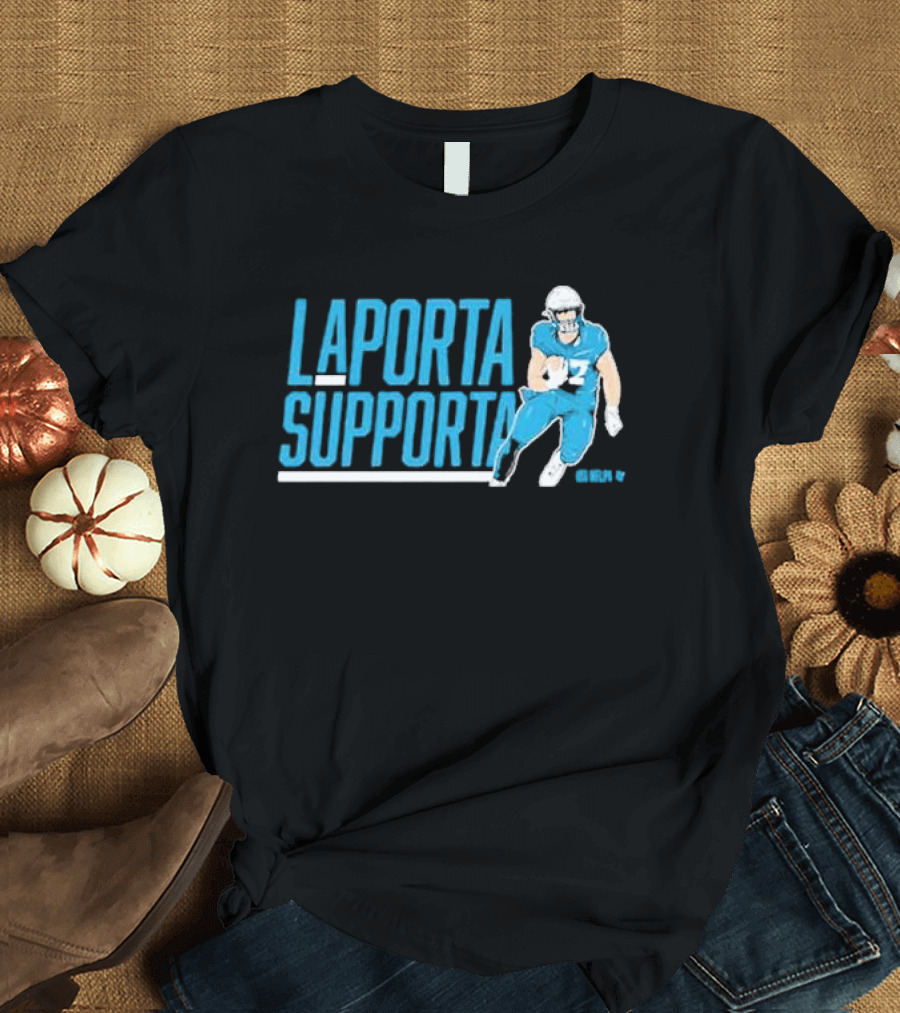Laporta Supporta Detroit Lions Football Player T-Shirt