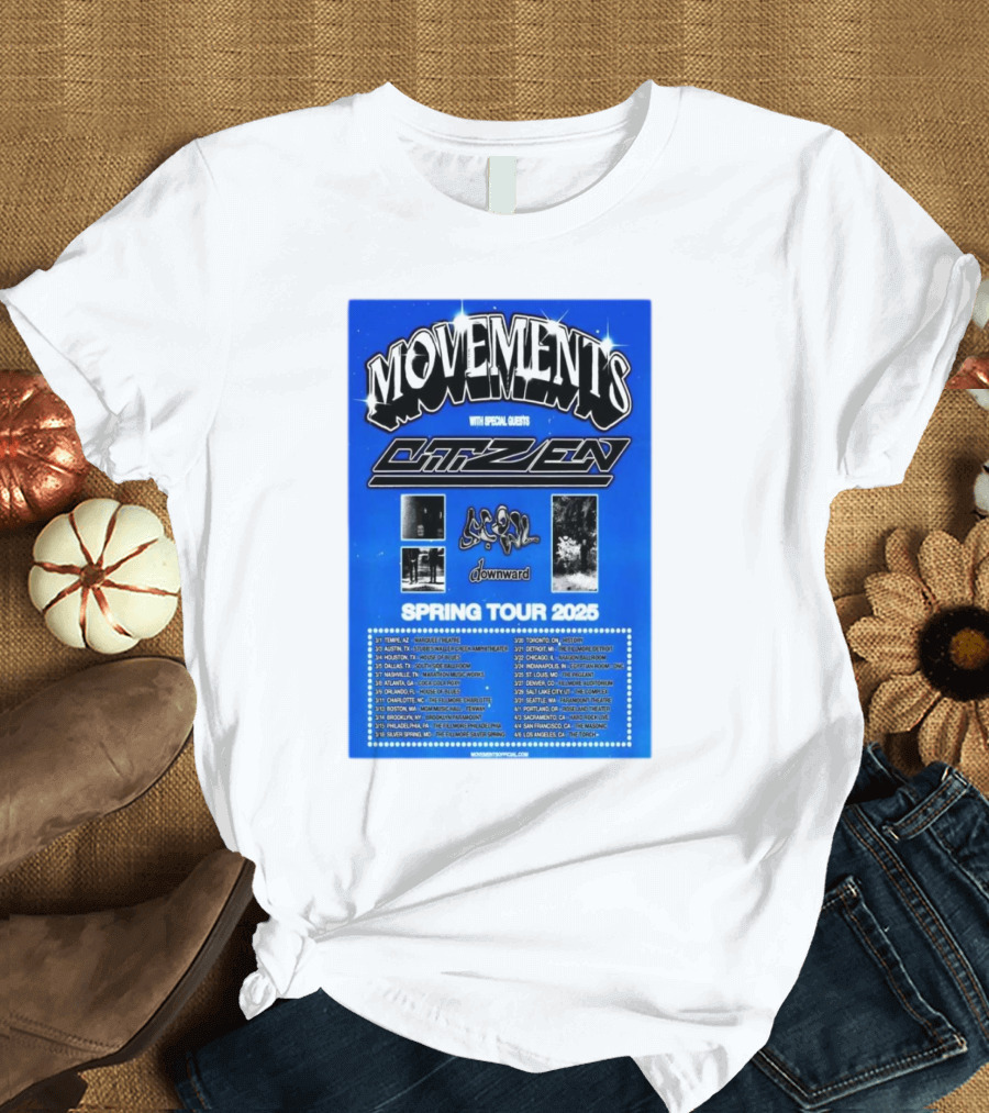 Movements Spring Tour 2025 with Special Guests Citizen and Downward T-Shirt