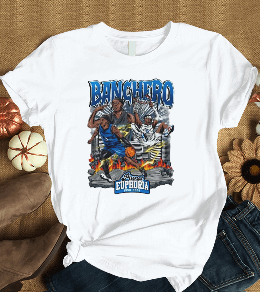 Banchero Planet Euphoria 1950-2024 Basketball Skyline Dynamics T-Shirt