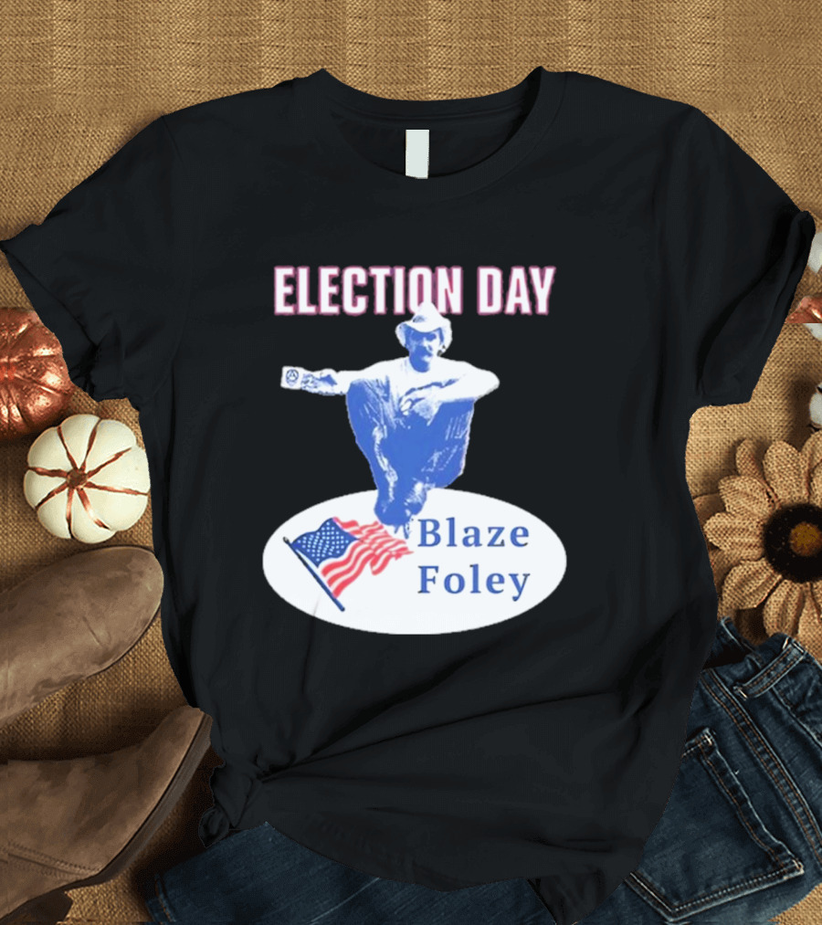 Election Day Blaze Foley American Flag T-Shirt