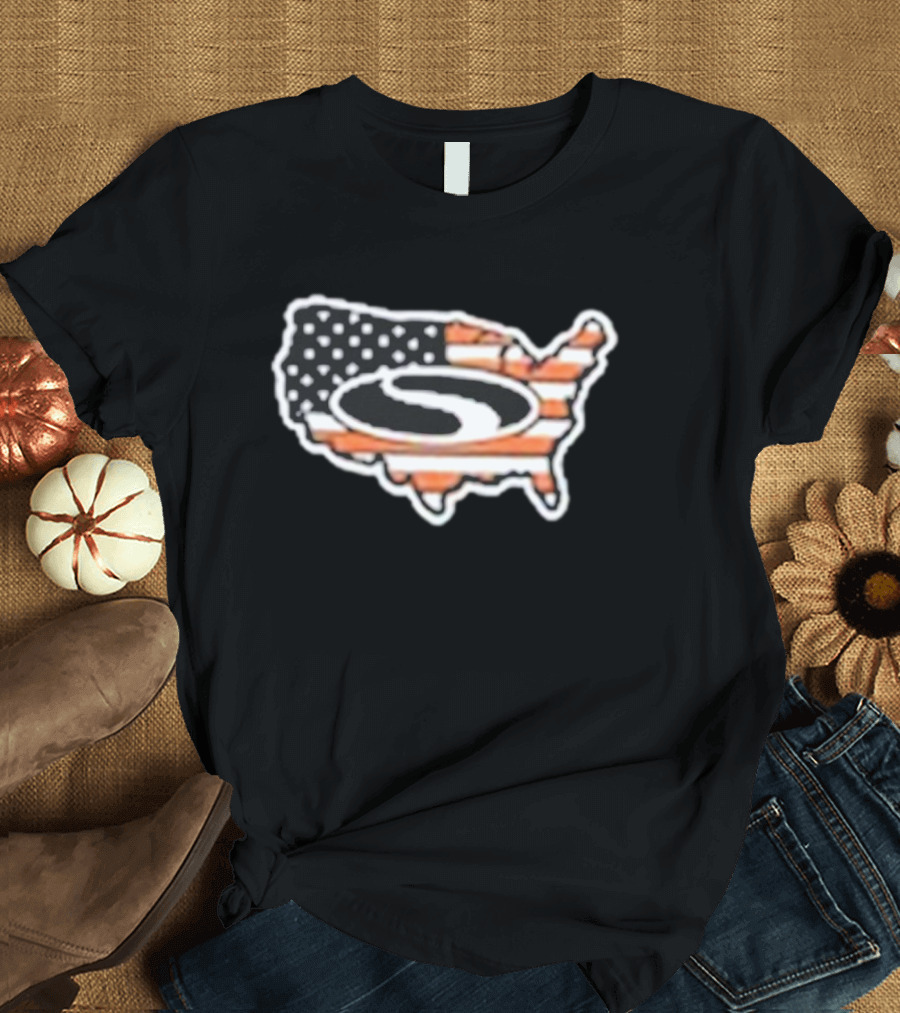 Steeda Speed Matters Made In the USA 2024 American Flag Map T-Shirt