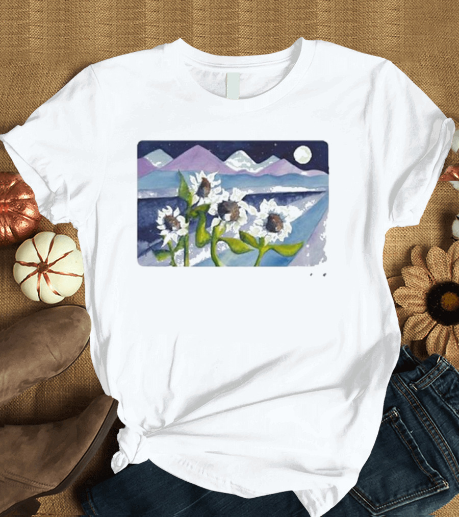 Sunflowers Under Starry Mountain Night - Big Thief Mema Mooowers T-Shirt