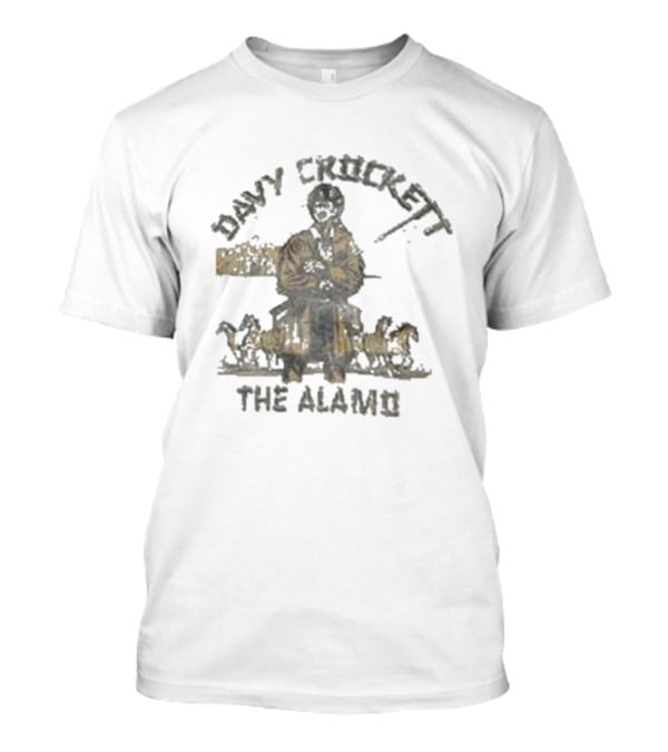 Davy Crockett The Alamo Pioneer With Horses T-Shirt