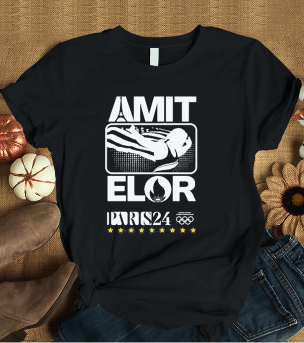 T-Shirt: AMIT ELOR PARIS 24 OLYMPICS SWIMMING ICONS T-Shirt AMIT ELOR PARIS 24 OLYMPICS SWIMMING ICONS T-Shirt