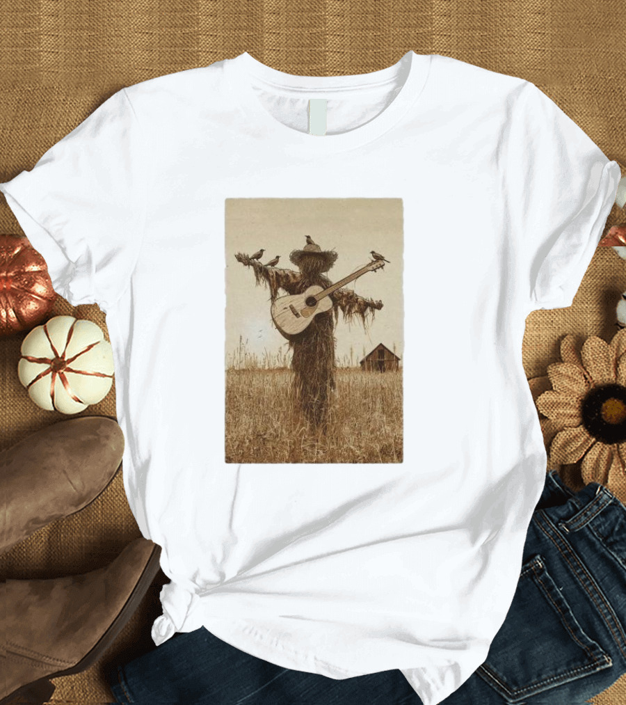 Kevin Morby Tour Hamburg Germany Nov 16 2024 Scarecrow Guitar Birds T-Shirt