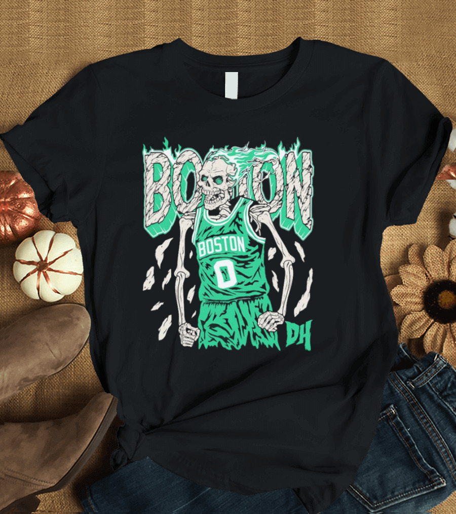 Drip Heads Celtics Boston Skeleton Jersey DH 0 T-Shirt