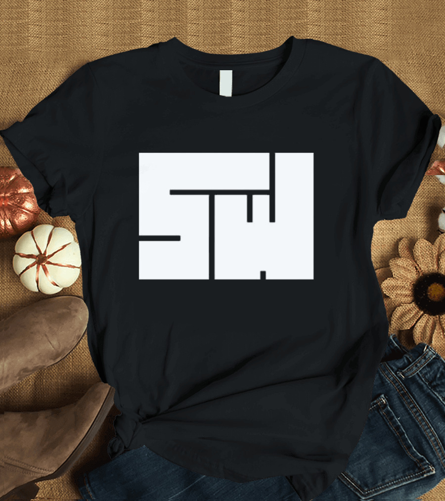 Sw Minimal Second Wind Puzzle Style Monogram T-Shirt