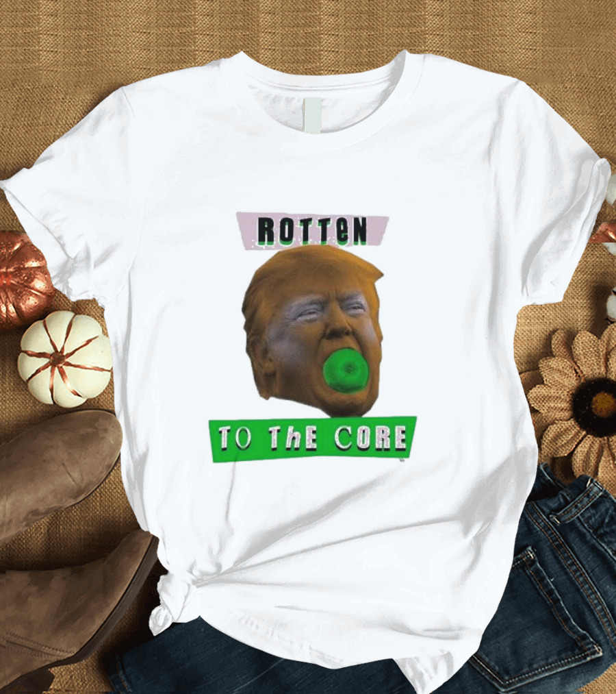 Rotten To The Core Donald Trump Apple T-Shirt