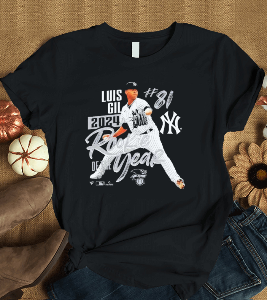 Luis Gil New York Yankees #81 2024 Rookie of the Year T-Shirt