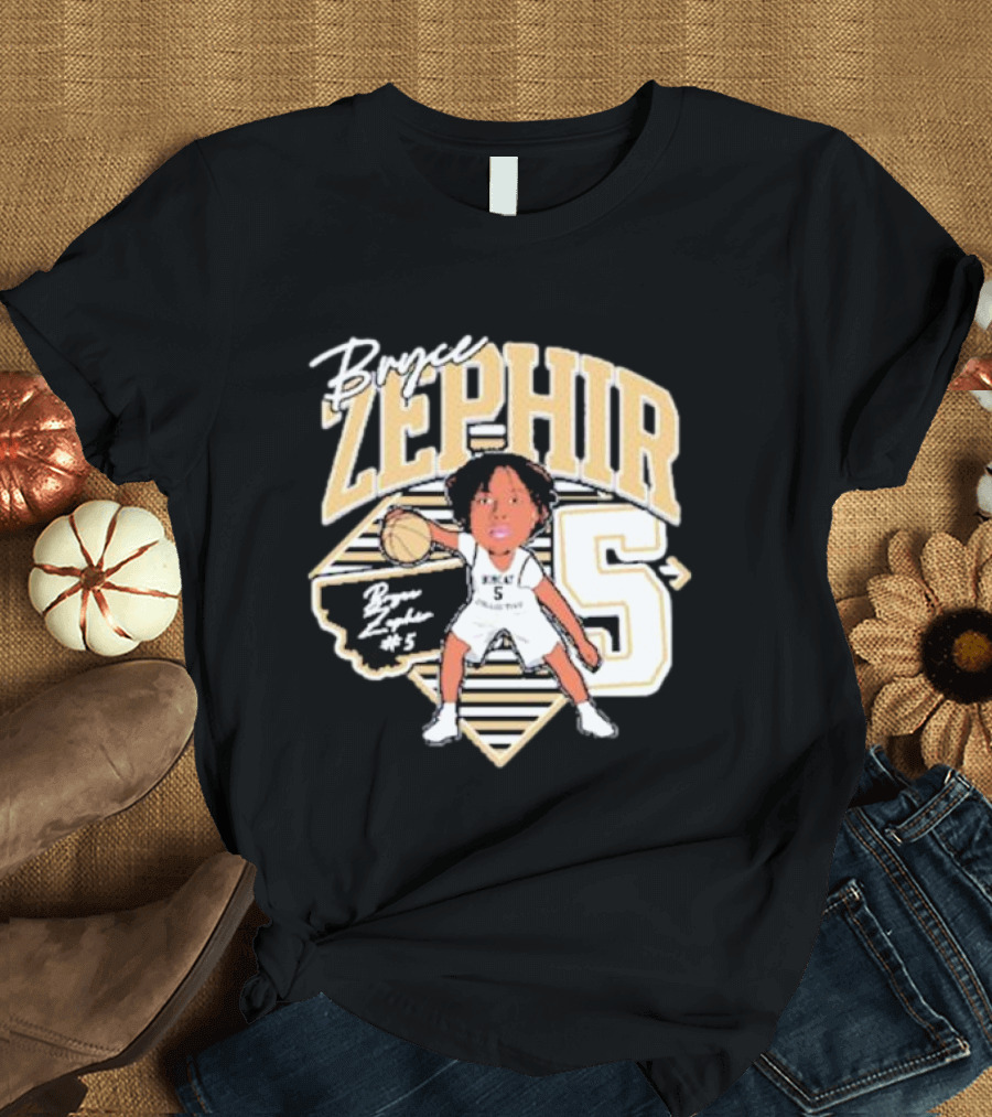 Bryce Zephir 5 Basketball Montana State Guard T-Shirt