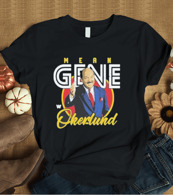 T-Shirt: Mean Gene Okerlund W Emblem 500 Level T-Shirt Mean Gene Okerlund W Emblem 500 Level T-Shirt