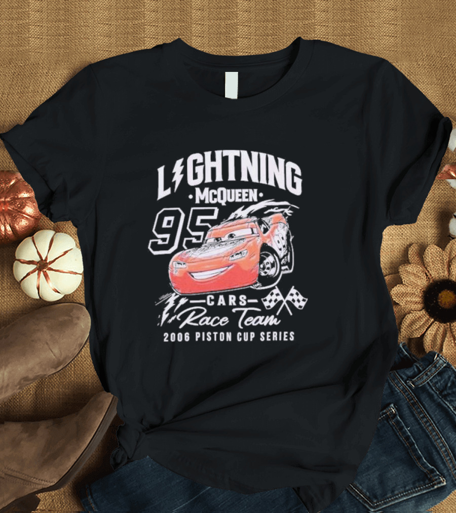 Lightning McQueen 95 Cars Race Team 2006 Piston Cup Series T-Shirt