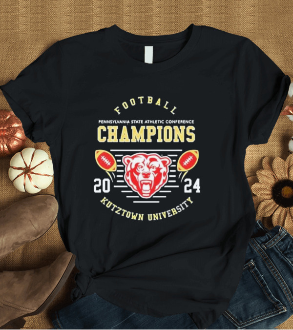 T-Shirt: Kutztown University 2024 Pennsylvania State Athletic Conference Football Champions T-Shirt Kutztown University 2024 Pennsylvania State Athletic Conference Football Champions T-Shirt