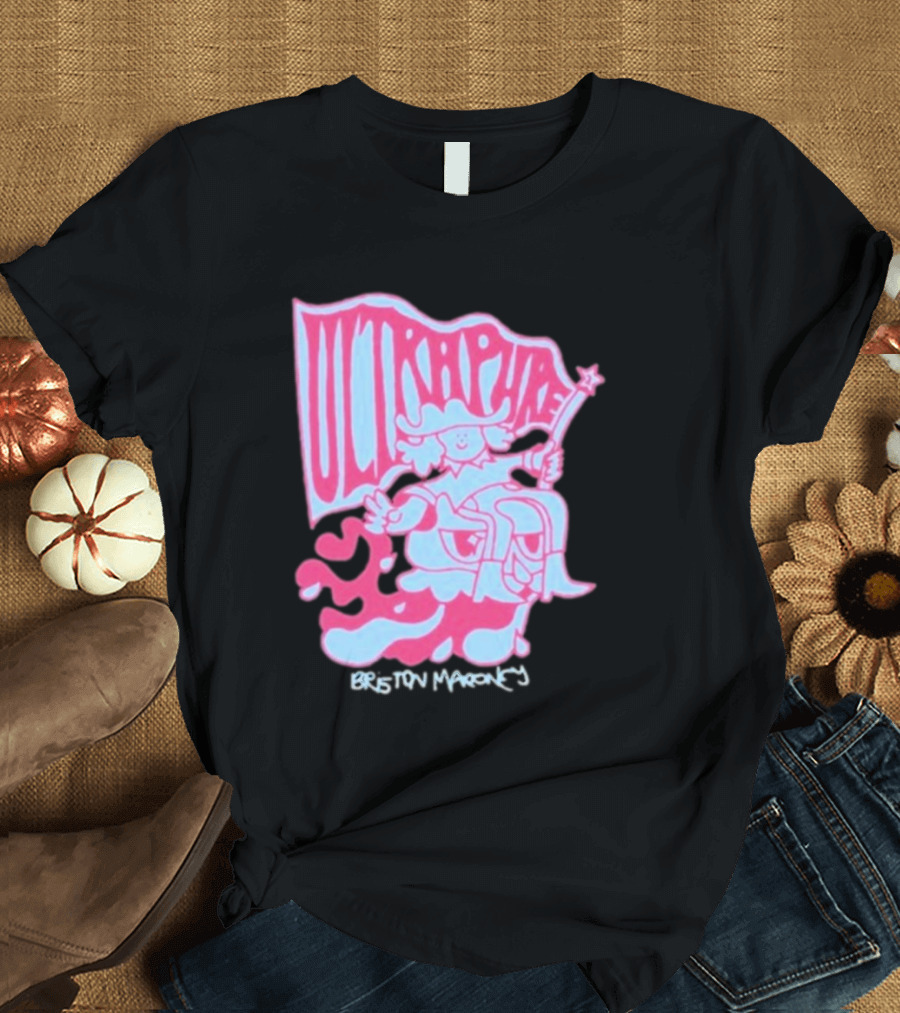 Briston Maroney Ultrapure Pink and Blue Caricature T-Shirt