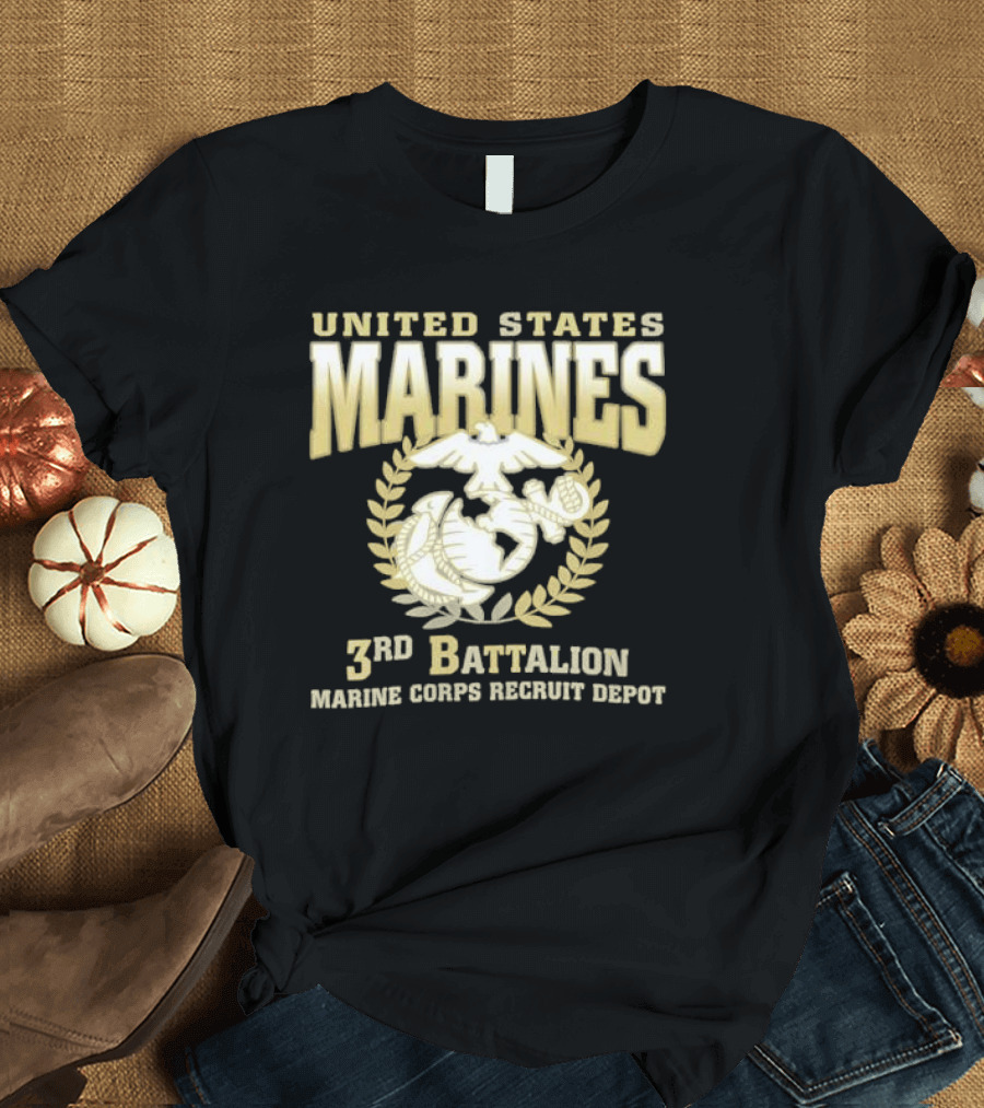 United States Marines 3rd Battalion Marine Corps Recruit Depot Emblem T-Shirt