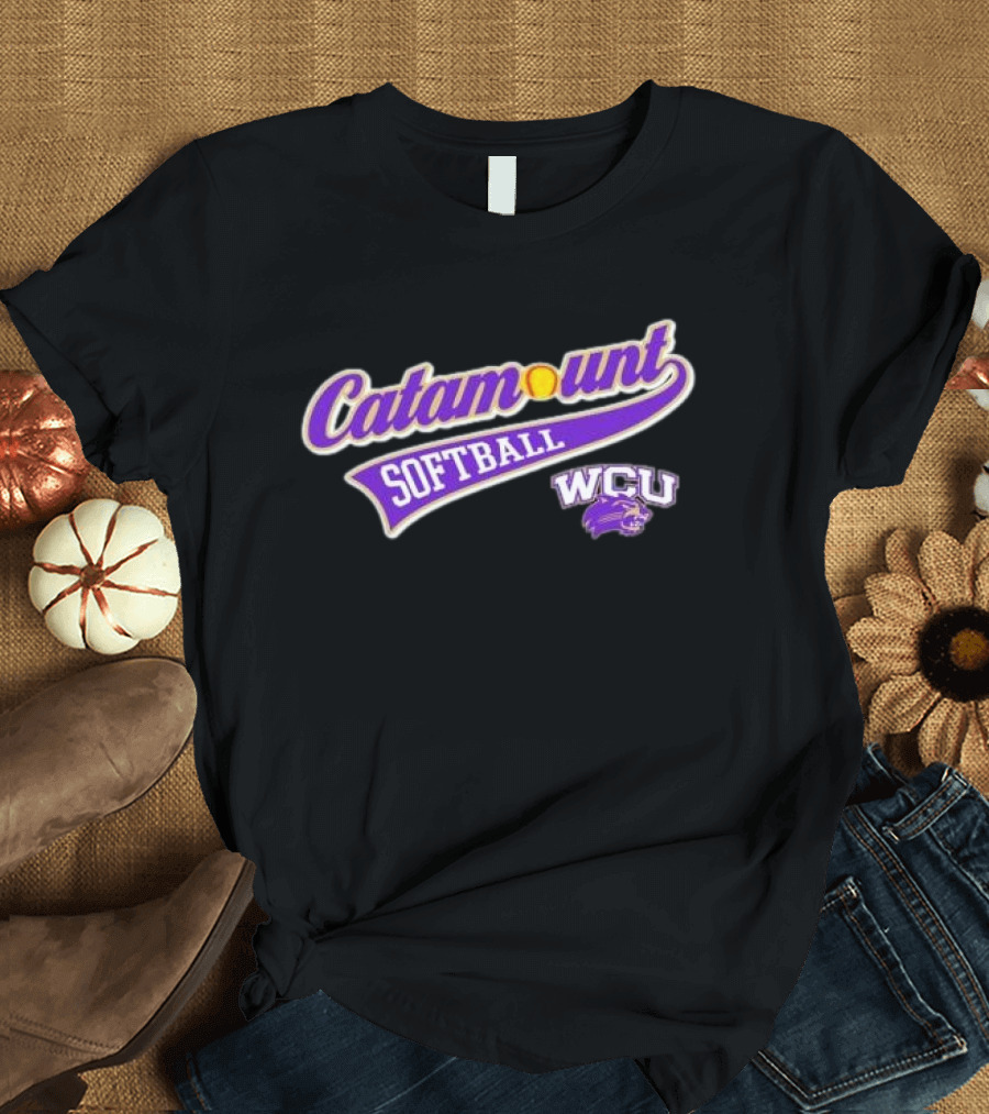 Catamount Softball WCU Western Carolina University T-Shirt