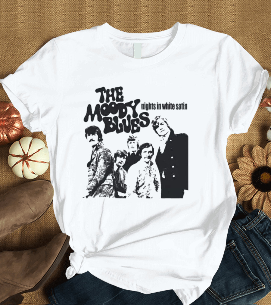 The Moody Blues Nights in White Satin Vintage Band Photo T-Shirt