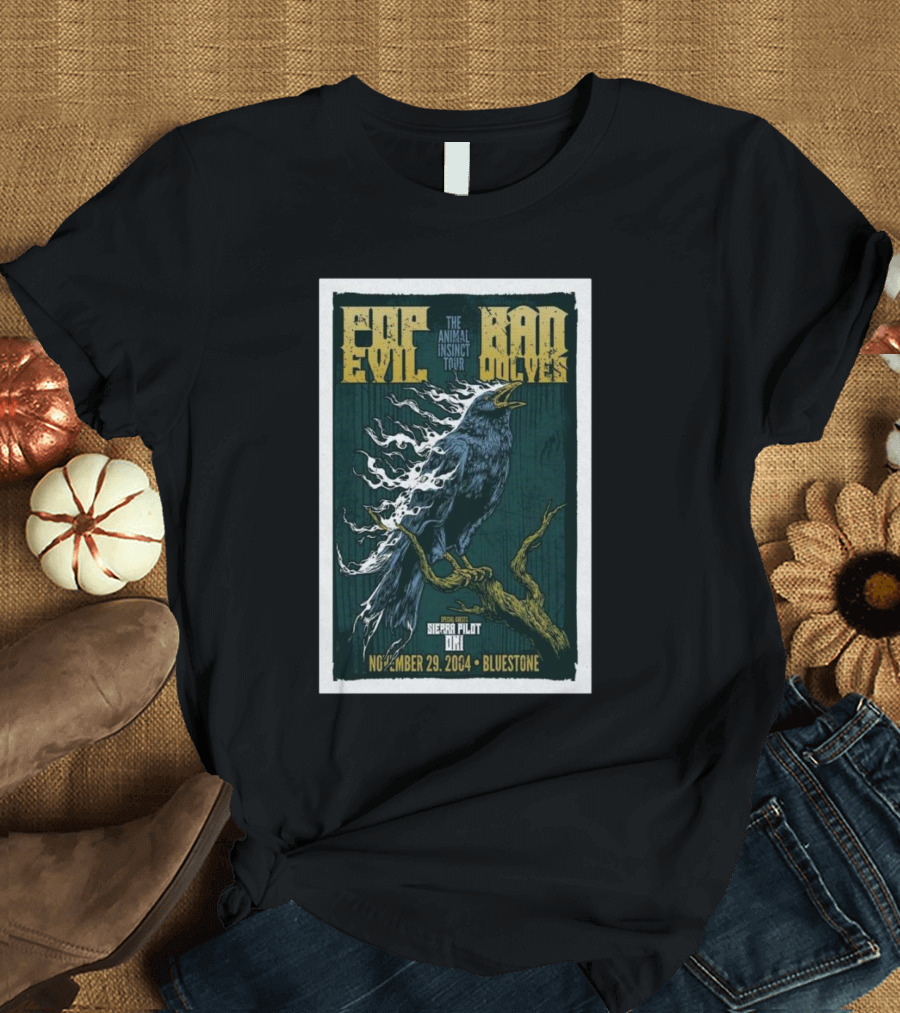 Pop Evil Bad Wolves The Animal Instinct Tour November 29 2004 Bluestone Columbus OH T-Shirt
