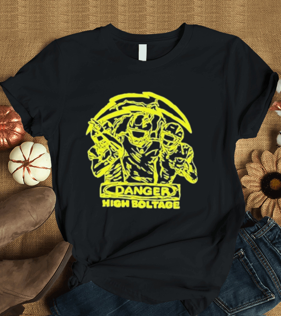 Los Angeles Chargers Danger High Voltage Football Team Players T-Shirt