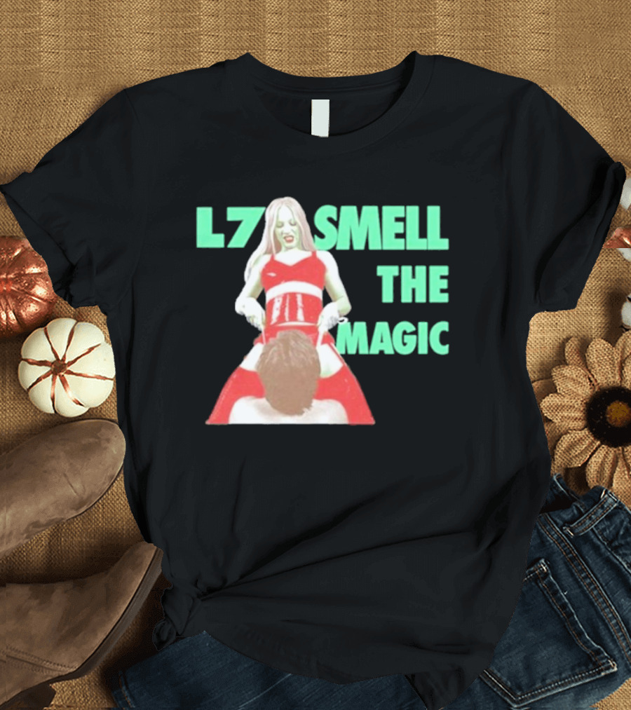 L7 Smell The Magic Band Bold Retro T-Shirt