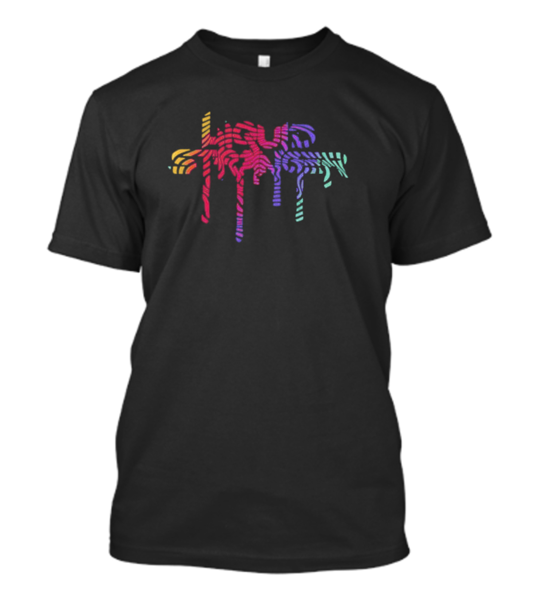 Liquid Stranger Multicolor Swirl Drip Letters T-Shirt