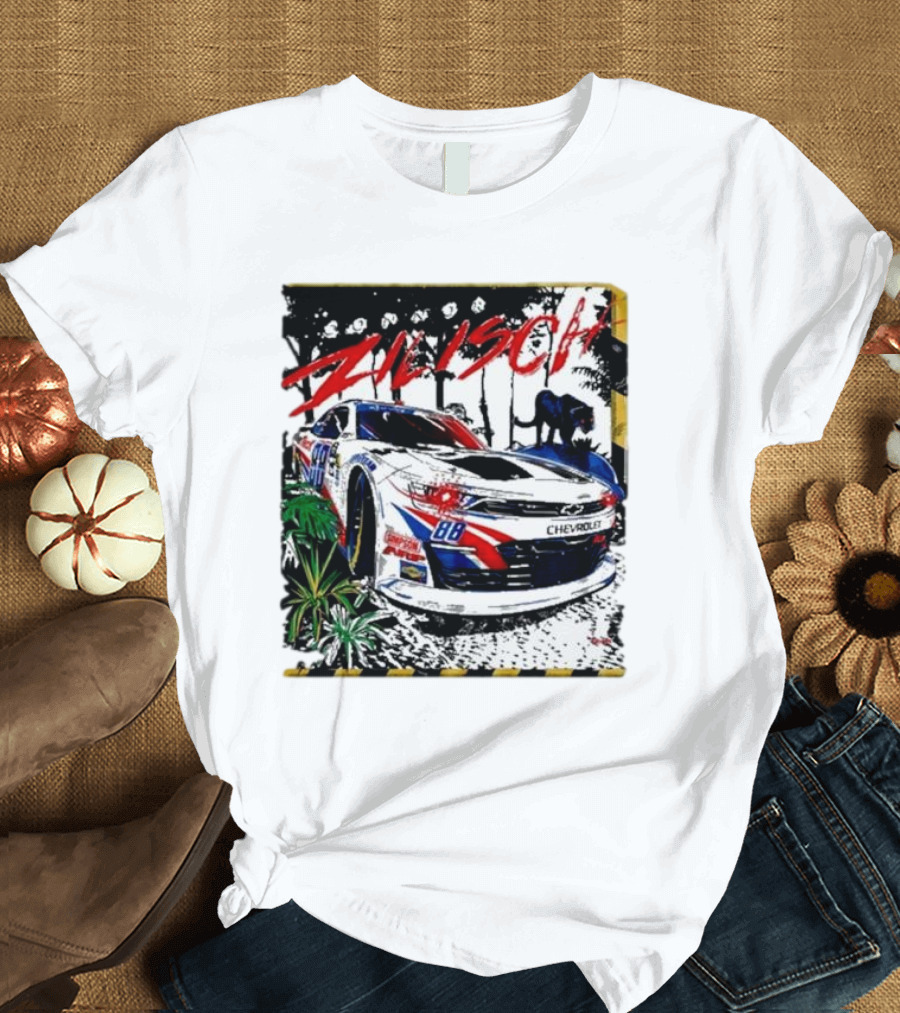 Zilisch 88 Chevrolet Racing Car Jungle Scene T-Shirt